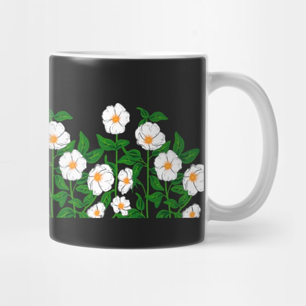 Cherokee Rose White Flowers by Thor